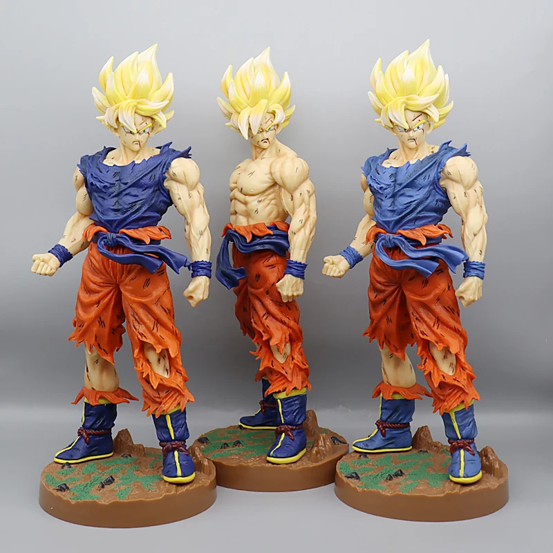 Модный стиль 43 см DBZ supersaiyan son goku большая экшн-фигурка из ПВХ Статуэтка Модель Игрушки для коллекции