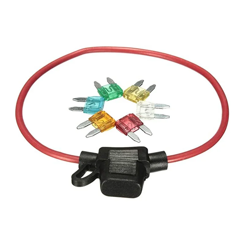 automotive car 12V 2.5A 7A 10A 15A 20A 30A amp in-line wire harness fuse holder panel wiring custom fuse wire