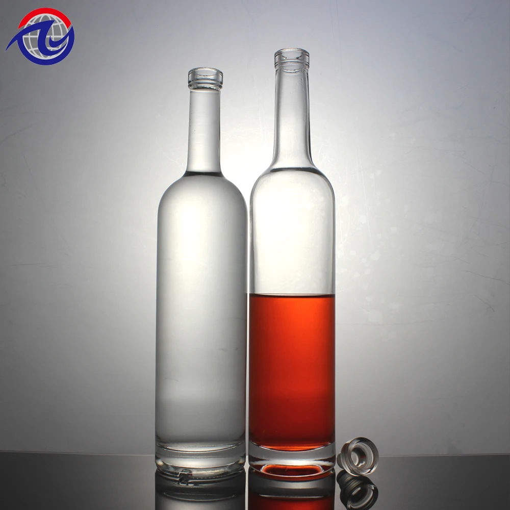 China factory produce super flint whisky vodka glass bottle high quality spirit wine tequila 750ml liquor glass bottle