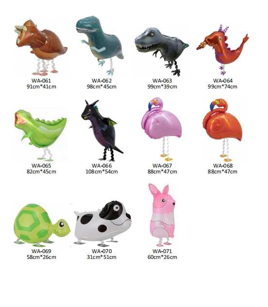 Walk pet aluminum foil balloon helium graduation photo walk pig elephant puppy dinosaur walk animal balloon wholesale