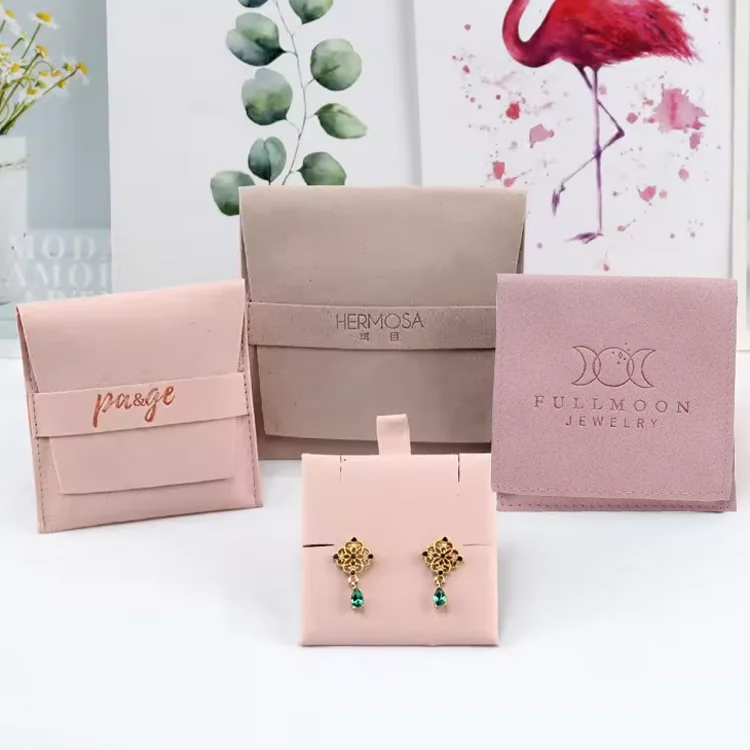 Most popular jewelry packaging Hot selling custom jewelry pouch bag for rings & pendants