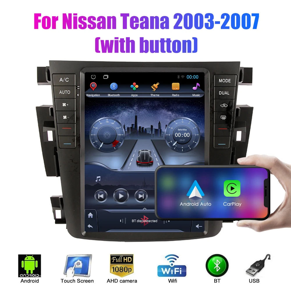 For Nissan Teana 2003-2007 Double Din Car Stereo 2 Din Android Car Radio MP5 Player AutoCar DVD Player Navigation GPS