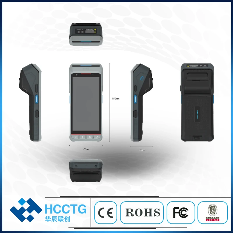 5 дюймов 4G WiFi Bluetooth Android 10 ручной POS терминал P10