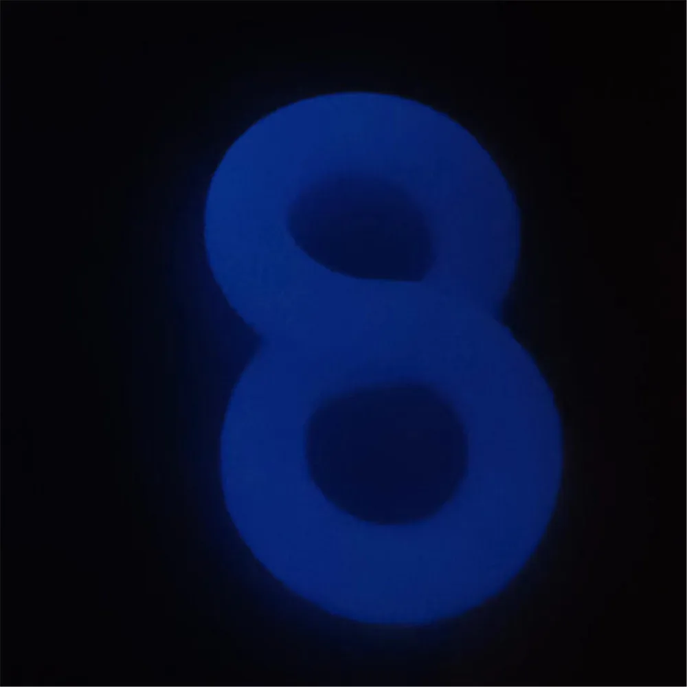 Can glow in the dark liquid silicone cock and ball ring sex toy for man