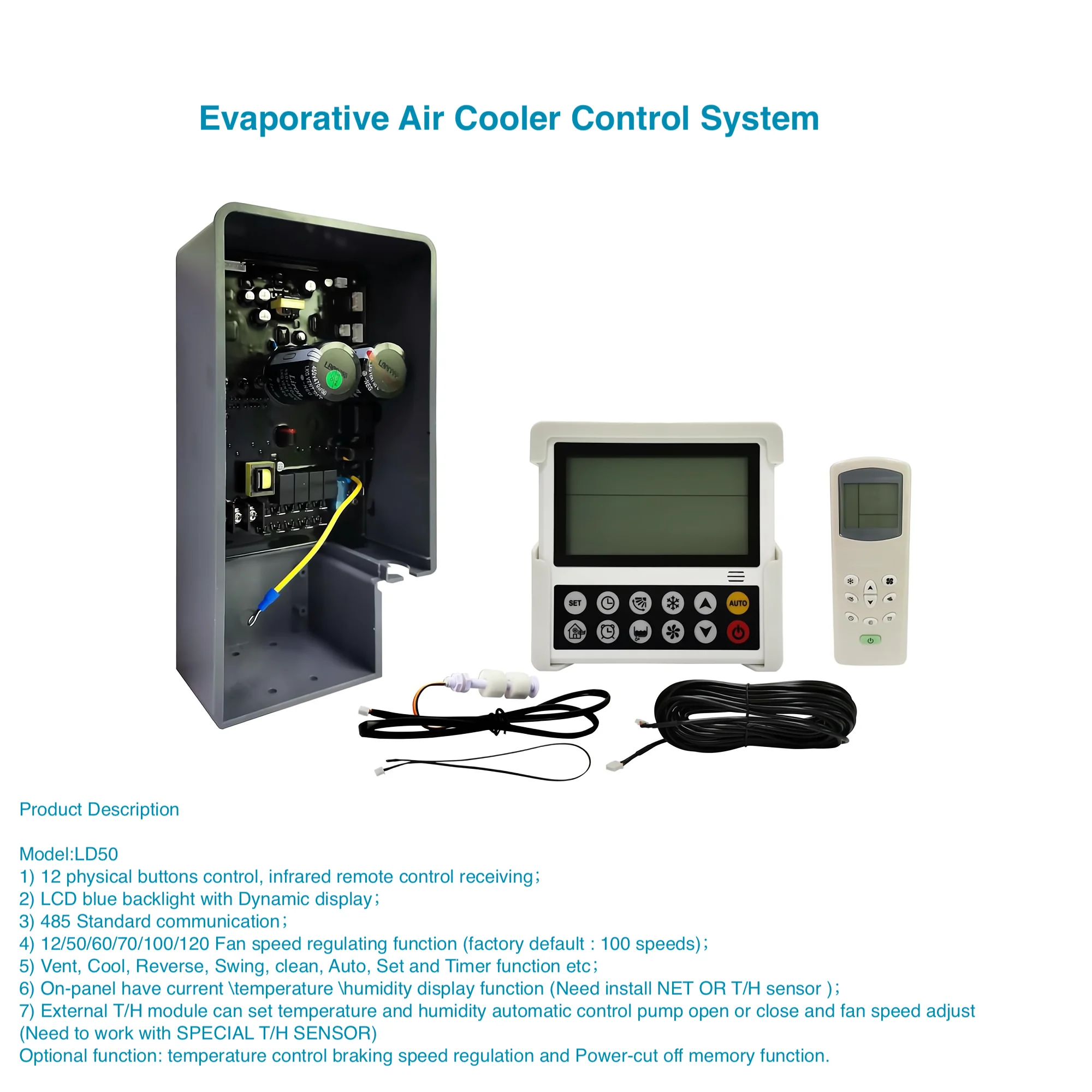 Air cooler switch control system Evaporative air cooler spare parts for  variable speed motors