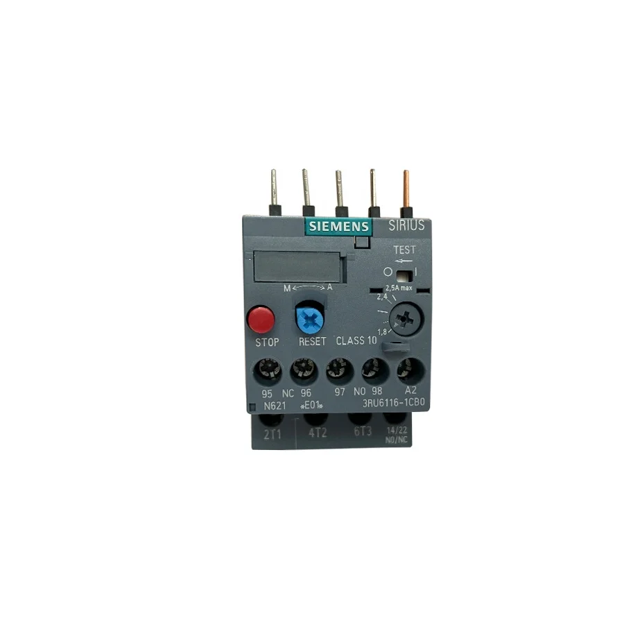 Different Frame Good Quality Sie.mens Thermal Relays 3RU6116-1CB0 1.8A 2.5A Thermal Overload Relay  3RU5/6 Serious Auto Relays