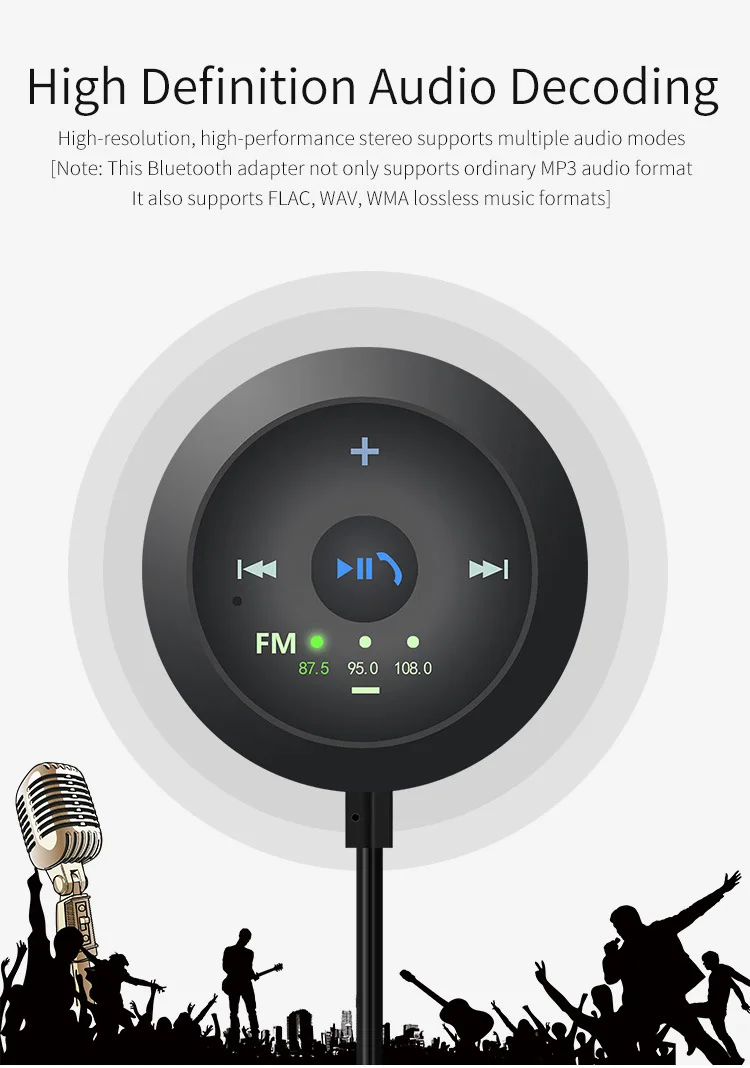 Лучшая модная версия Bluetooth 5, встроенный микрофон, версия Bluetooth 4,1, автомобильный комплект Bluetooth