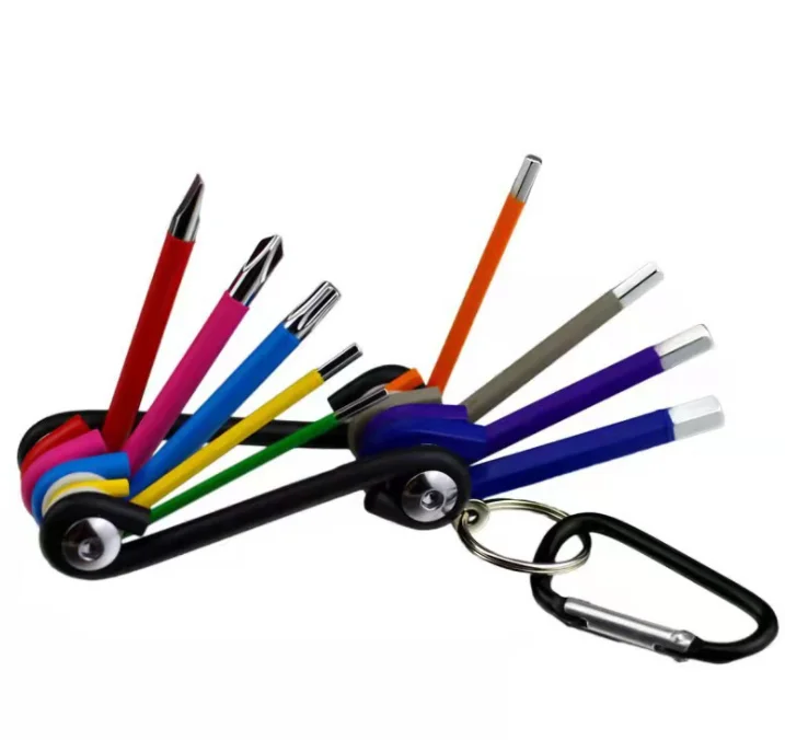 Mini folding hexagon wrench 9PC Portable Key Hex Wrench Set Repair Hand Tool