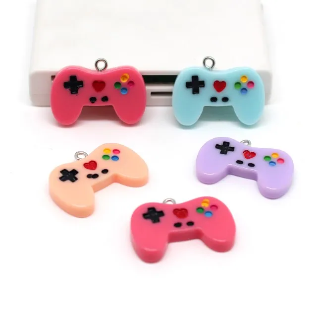 100 шт Смешанные креативное Видео игровой контроллер шармы из полимера в форме ягодок головистой формы брелок ожерелье подвеска аксессуары Diy ювелирных изделий