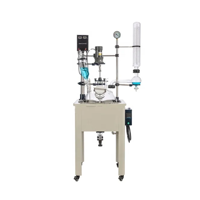 20L High Quality Single Layer Glass Reactor For Lab Use