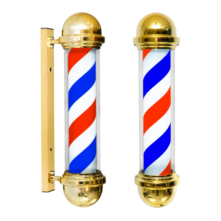 Black and white barber pole for salon shop hair barber equipment durable led barber pole