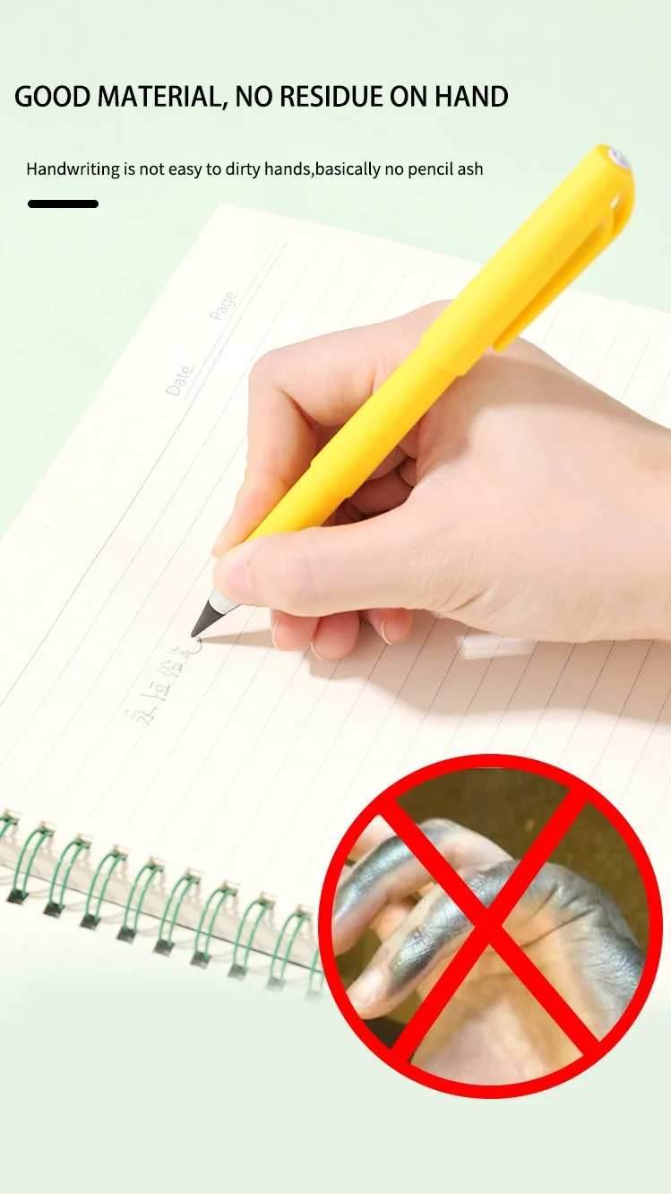 Novelty High Quality plastic Inkless Pencil Eternal Pen School Drawing Pencil