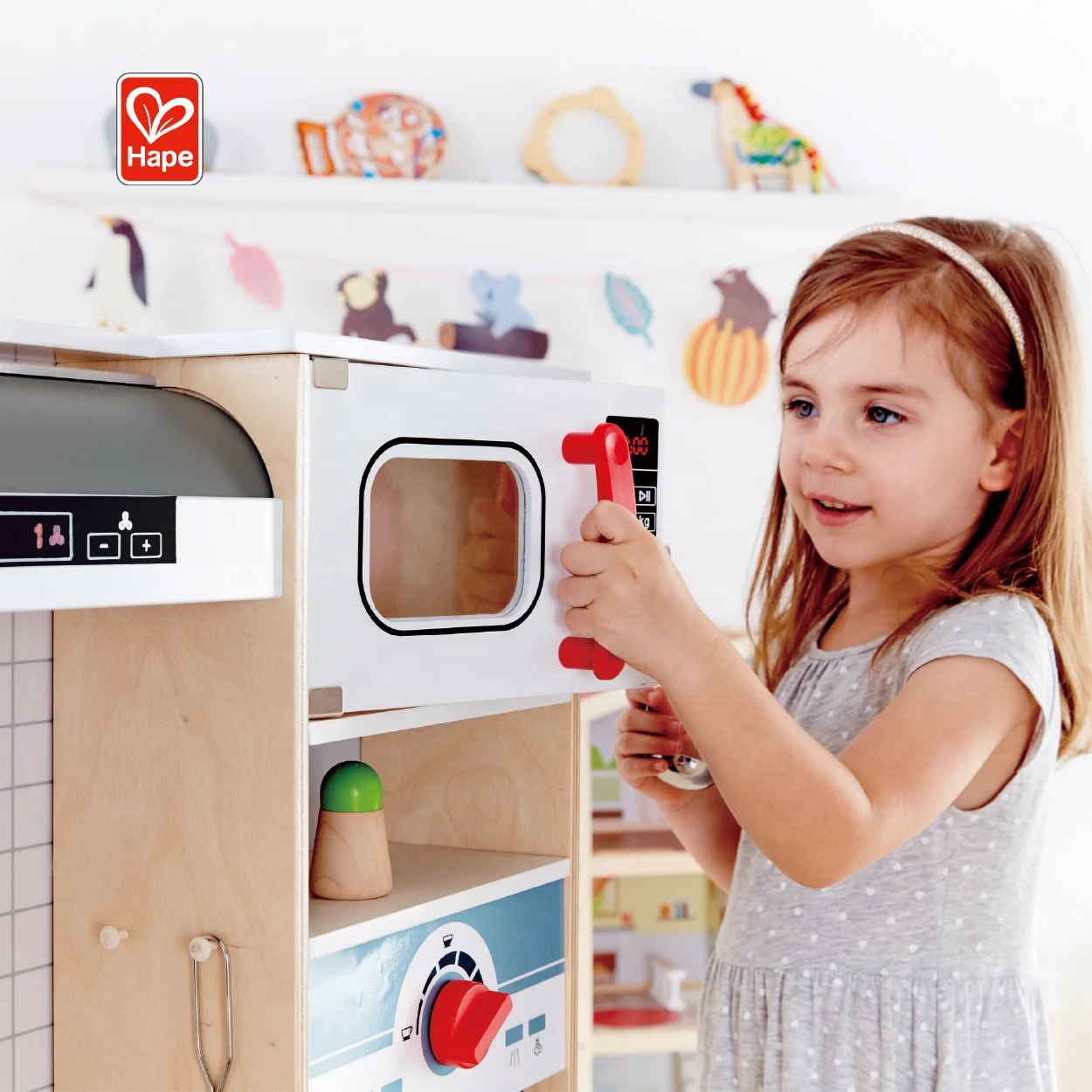 Hape Kids Wooden Kitchen Cutting Cooking Set Toy Pretend Play For Girls