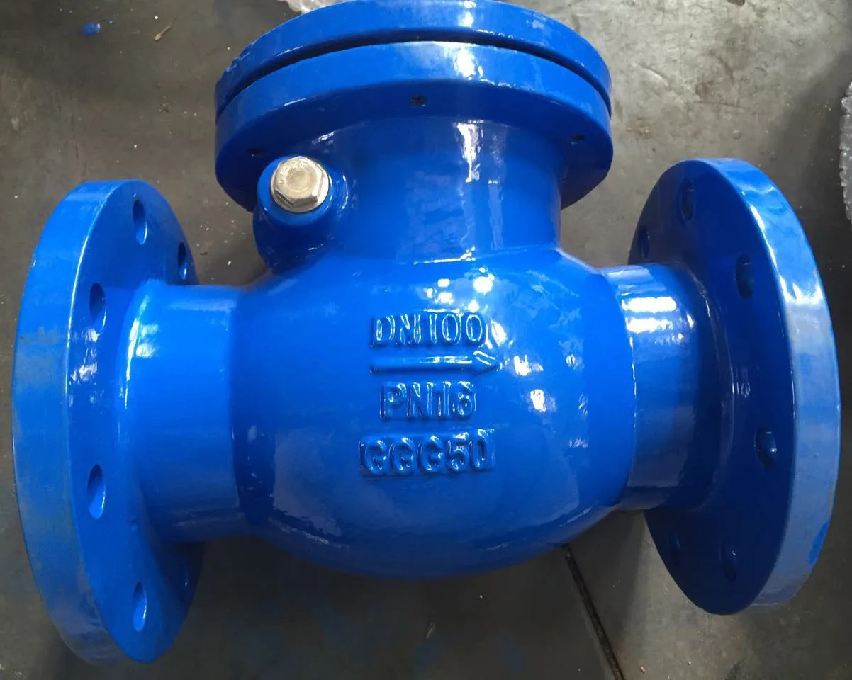 DIN3202 brass seal double flange swing check valves DN50-DN400