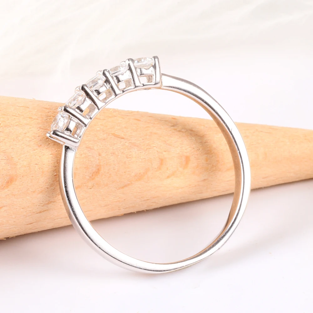 S925 sterling silver Ring ladies simple fashion diamond ring