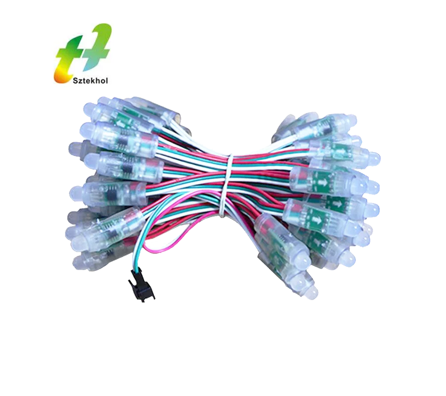 12 мм светодиодный пиксель 0,15 Вт 50 шт. на струну водонепроницаемый IP67 Светодиодный пиксельный свет