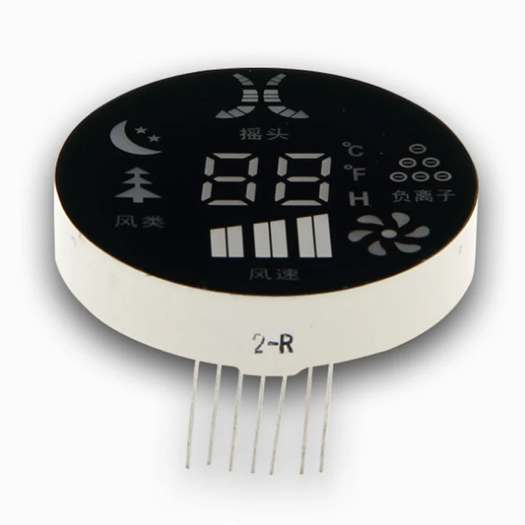 Customized circular size chromatic LED Digital Panel Display Screen TFT nixie tube for hot water heater Number symbol