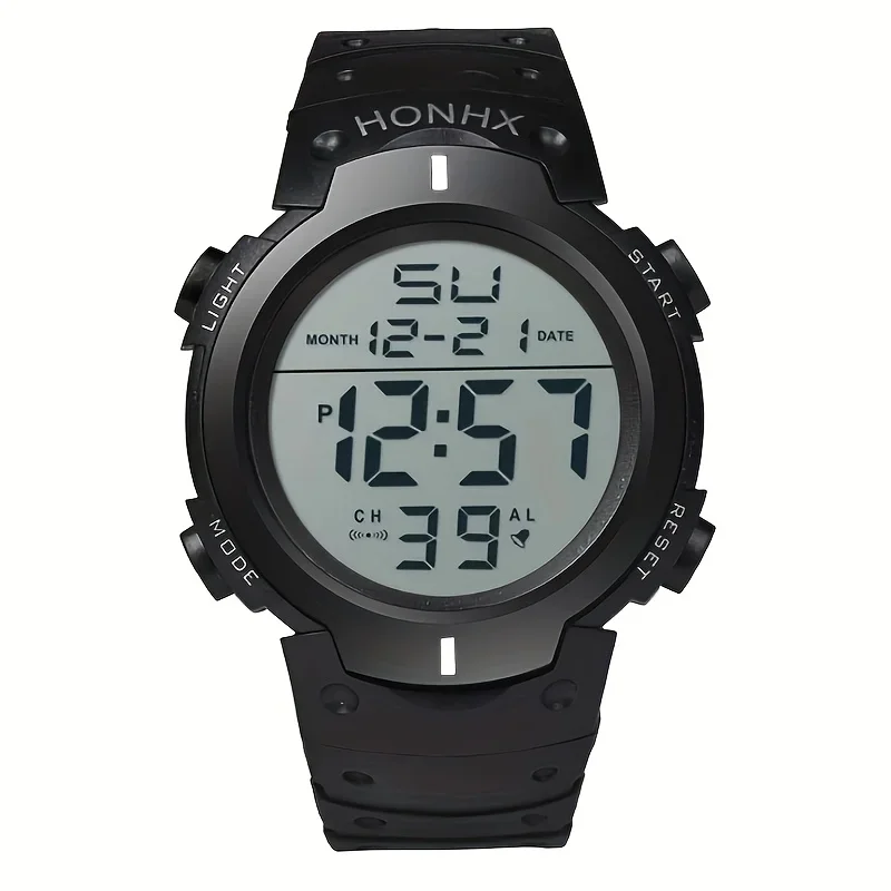 Stylish Round-Faced Digital Sports Watch for Students: Perfect Gift, Accurate & Comfortable