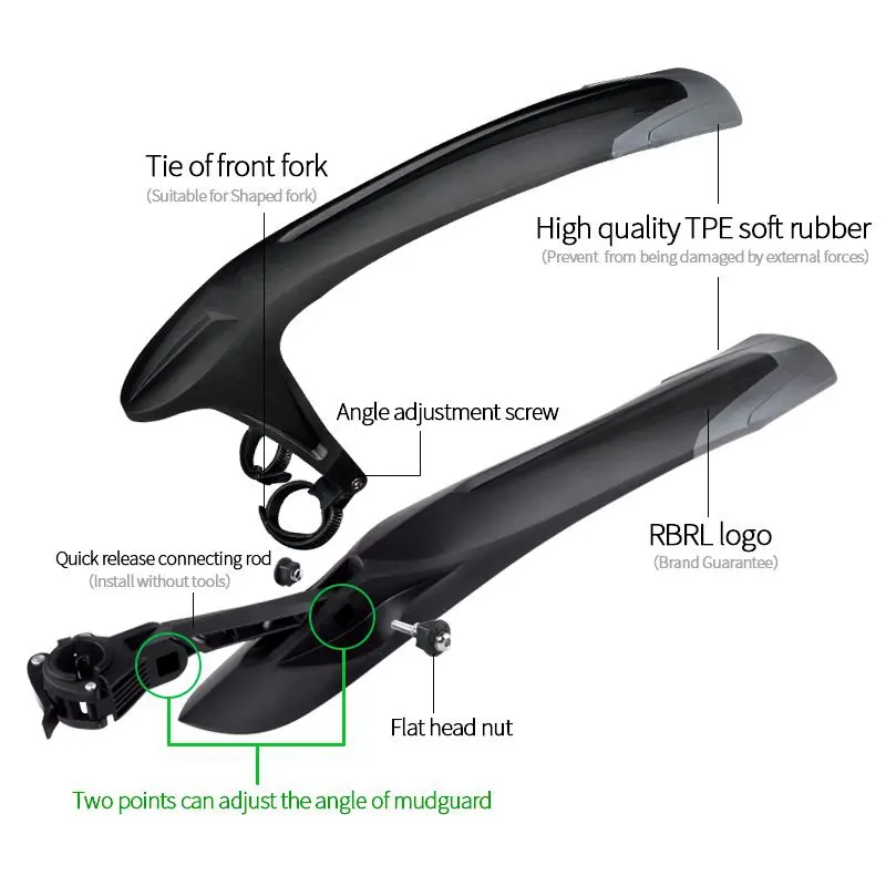 MTB Mudguard Adjustable cycling Fender Sets Patent Design E Quick Release Bike Fender For 24 26 27.5 29 inch bike RL 990