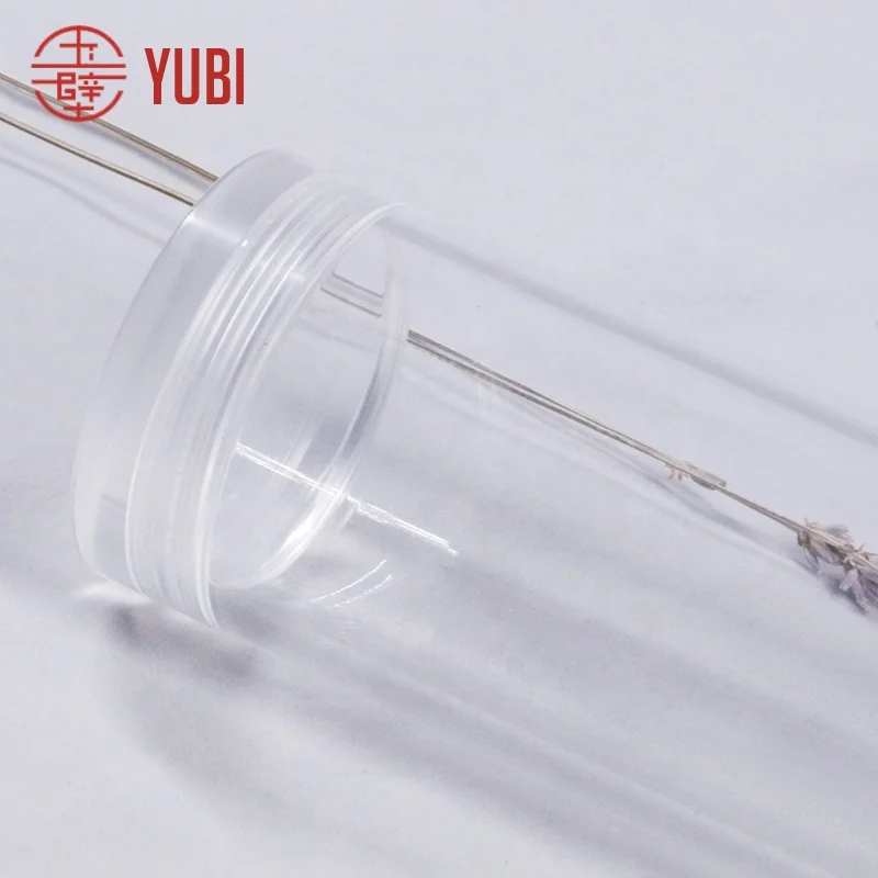 Customized Acrylic Threaded Tube Internal And External Thread Transparent Acrylic Tube With Cover