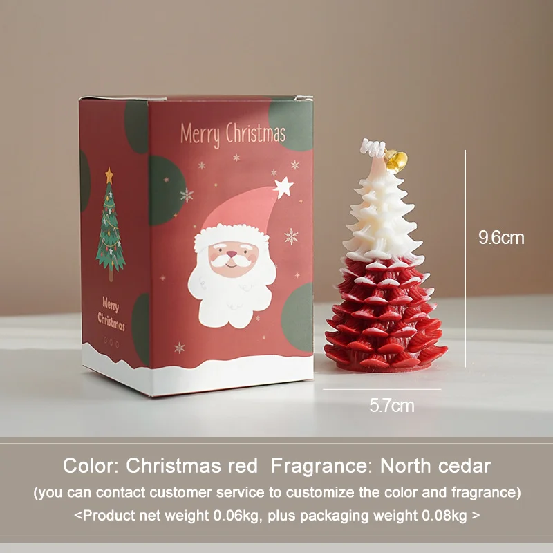 In Stocks Christmas Gift Decor Romantic Fragrance Cute Paraffin Wax Christmas Tree Scented Candle