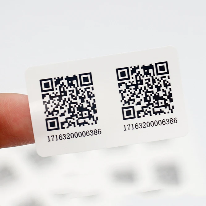 Logo Printed Custom Variable Data Printing Serial Number Barcode Label Stickers Random Security Number Qr Bar Code Sticker Roll