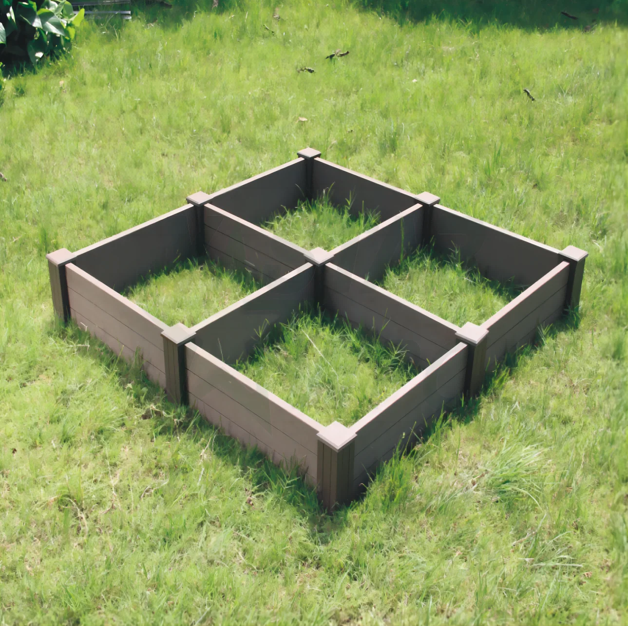 Eco Friendly Customized Size Color Composite Wood Planter Boxes WPC Flower Pots