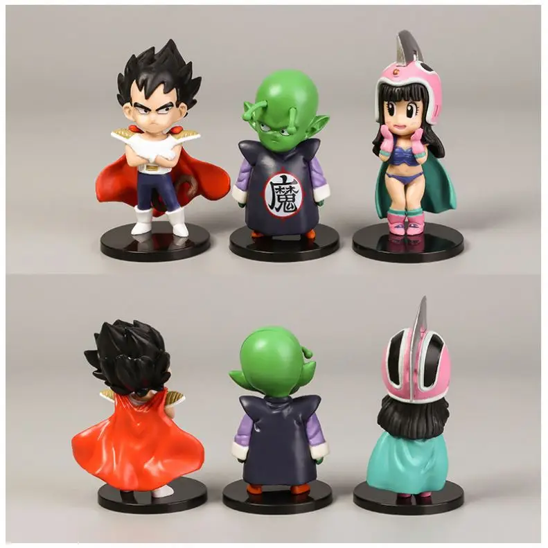 
Six Styles Cute Dragon Ball Z Anime Custom Mini Small Kids Collection Goku Gohan Pvc Action Figures Toys Set 