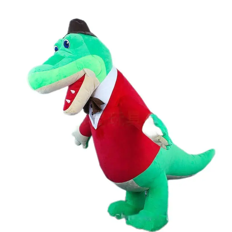 inflatable Crocodile Dundee mascot costume cosplay party carnival adult dress kid birthday advertising dancing wedding