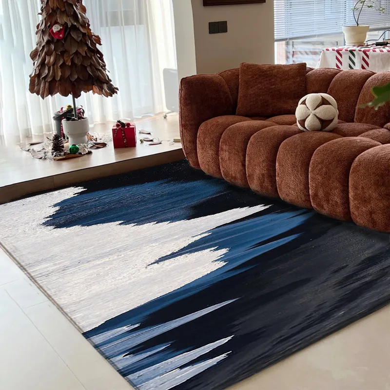 Couture Handmade Modern Style Square Carpet Vintage Print Flocked Braided Rugs for Dining Room and Door Praying Easy-Care