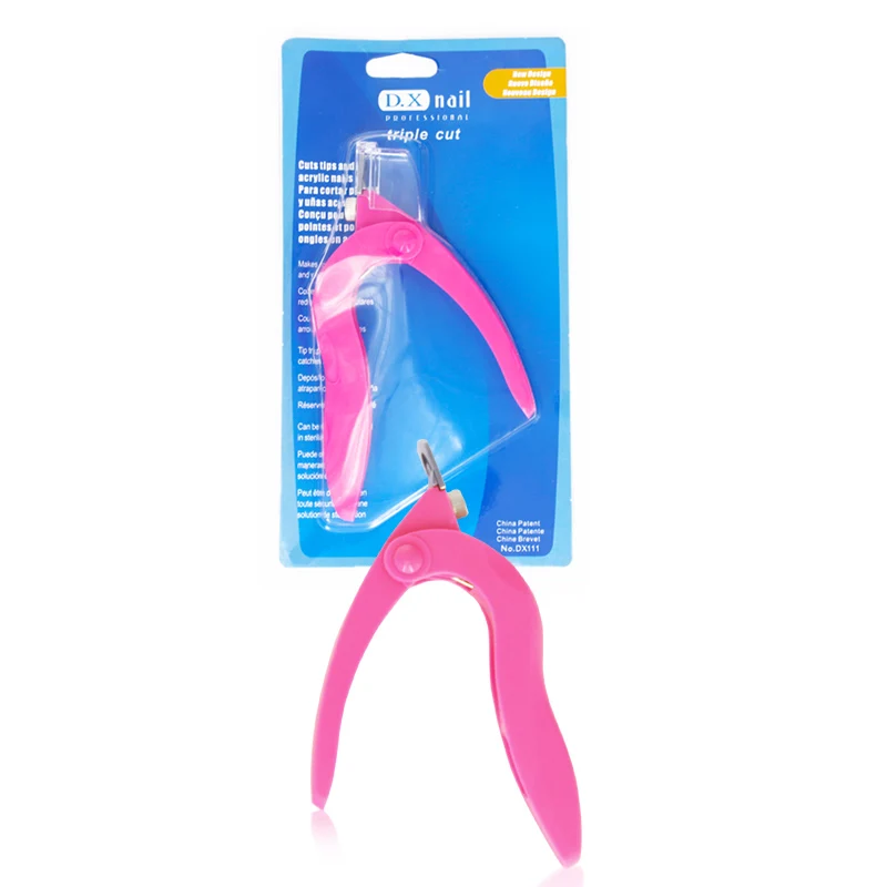 Logo custom false tips edge cuticle acrylic nail cutter for nail art
