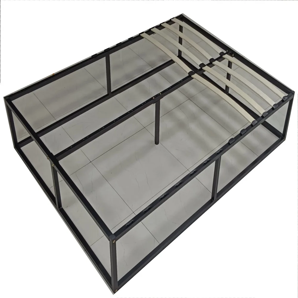 Simple Assembly Mattress Foundation Airdown Metal Platform Understand Storage Bed Frame