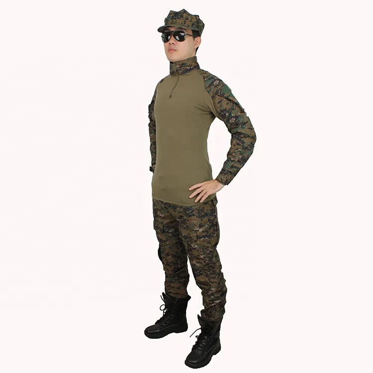 
Outdoor Army Fan Equipment Jungle Digital Camouflage and Combat Trousers Set Camo Woodland Hunting Military uniform 