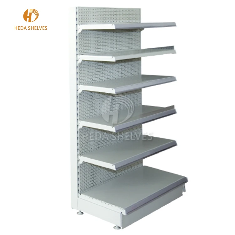 Supermarket metal shelf gondola shelving for retail shop fitting