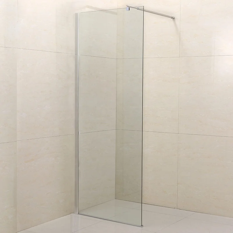 2021 Современные прямые двери для ванной комнаты закаленное стекло настенный экран дешевый душевой