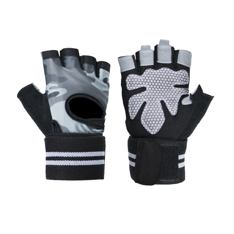 Professional Protection Cooling Anti Slip Wrist Band Weight Lifting Dead Lifting Sports Fitness Gym Training Gloves