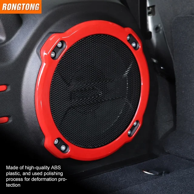 Car Accessories Inner Trunk Speaker Audio Horn Ring Frame Cover Trim for Jeep Wrangle JL 2018+