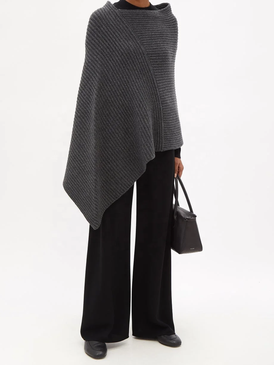 Кашемировая накидка в рубчик, Смешанная альпака, вязаный женский шарф, оптовая продажа, Женская кашемировая шаль