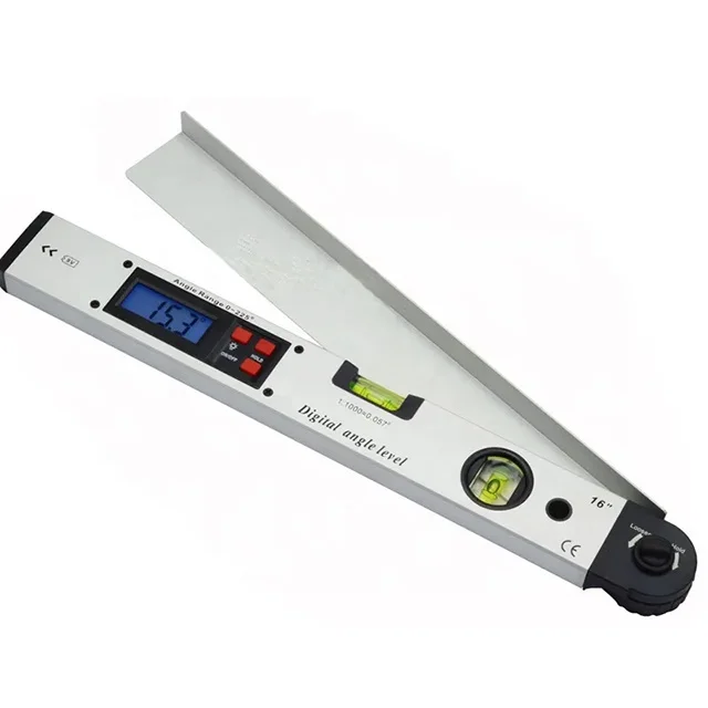 LARIX 400mm degree Angle Finder Spirit Level Measuring Gauge Meter Aluminum Alloy Digital Goniometer Electronic Protractor