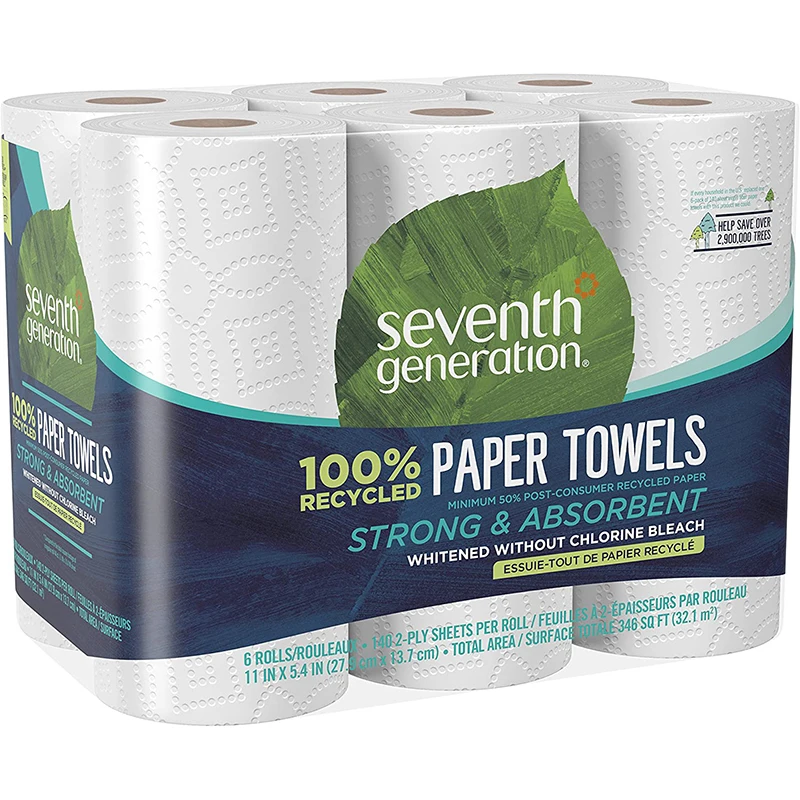 Private Label 3 Ply Layer 100% Bamboo Pulp Kitchen Towel Paper Ultra Soft Kitchen Tissue Roll