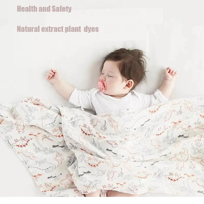 Muslin Swaddle Bamboo Cotton Fabric Blanket Muslim Baby Blankets wholesale price baby receiving blankets 100 cotton