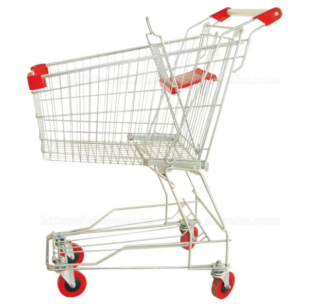 Hot Asian 60L Supermarket Grocery Shopping Cart For Shopping Mall
