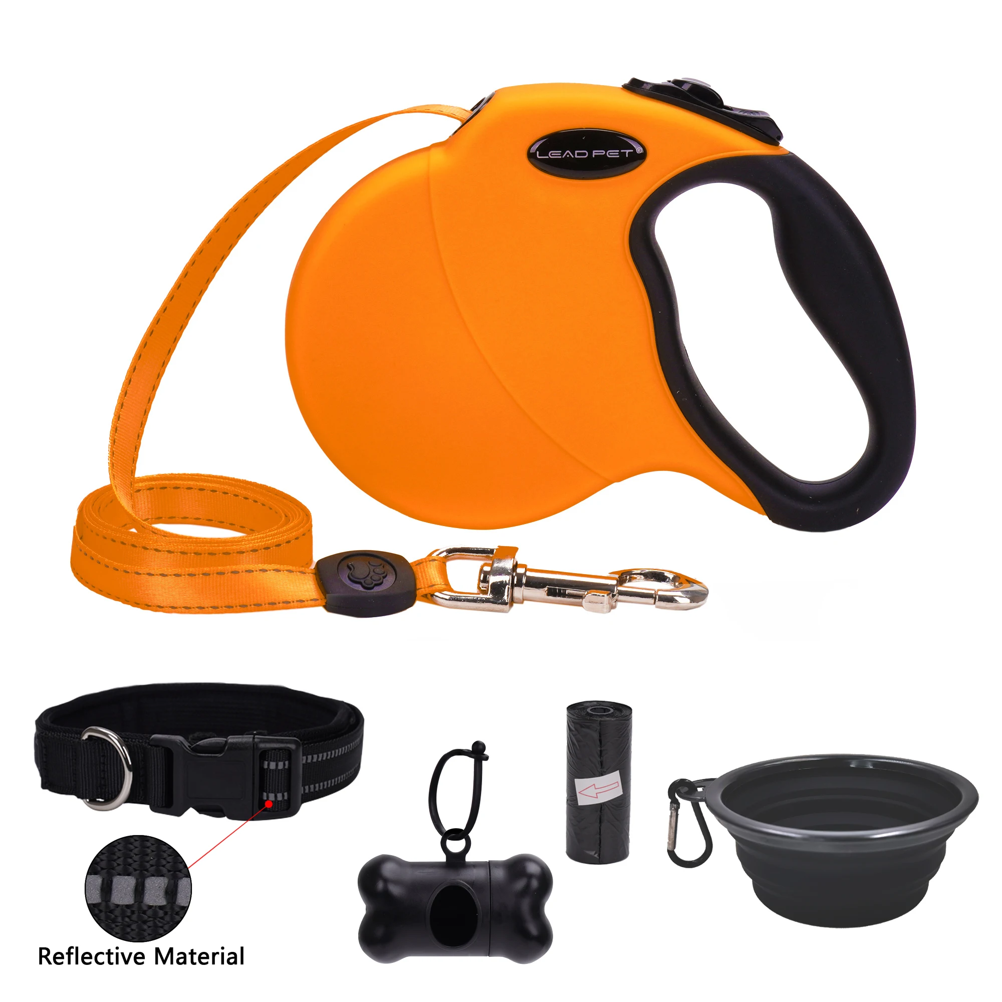 Reflective Walking Dog Leash With Anti-Slip Handle for Medium and Large Dogs Walking Rope