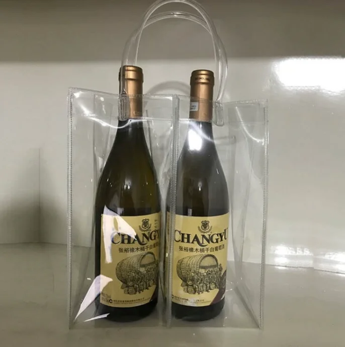 Beer Red wine ice bags 2 bottle wine cooler bag pvc ice bag wine bottle pouch