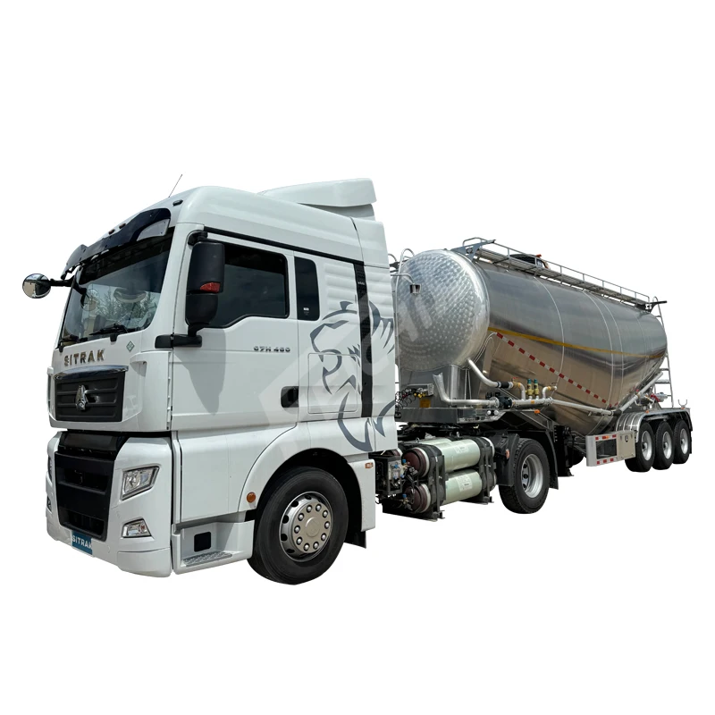 3 Axles 48 Cbm All Aluminum V Shape Bulk Cement Fly Material Transport Tank  Heavy Duty Truck Semi Trailer for Sale