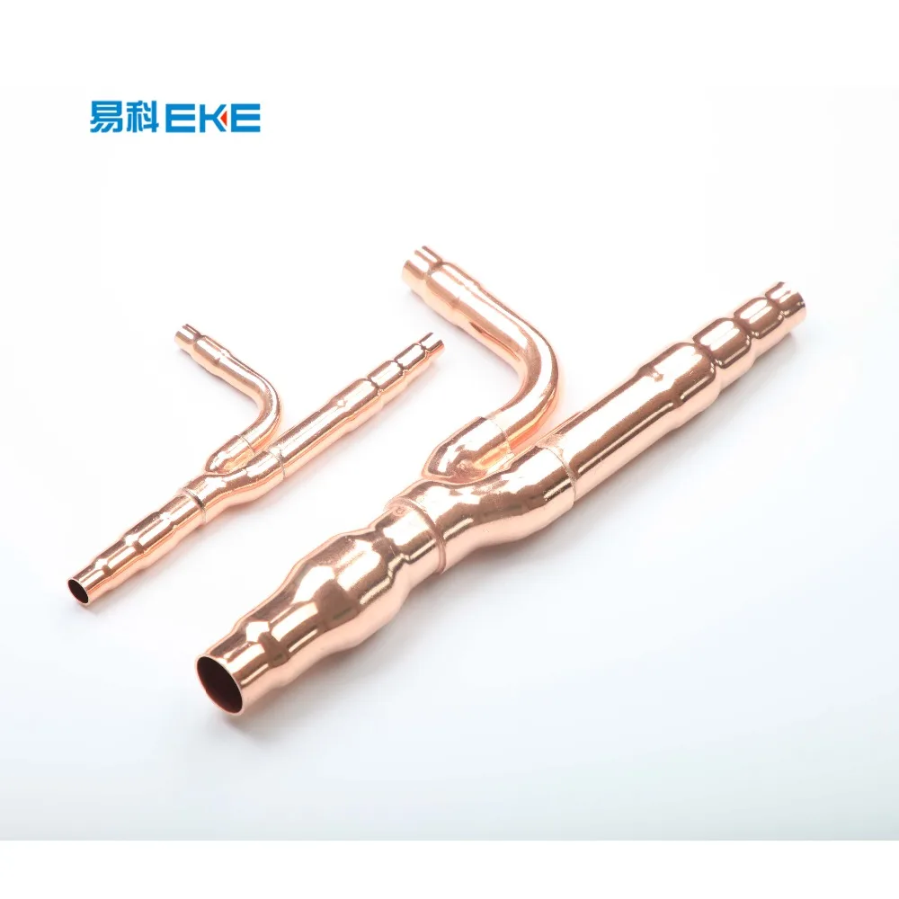 High quality  copper Y branch copper pipe or Copper Disperse Pipe Fitting for central air conditioner