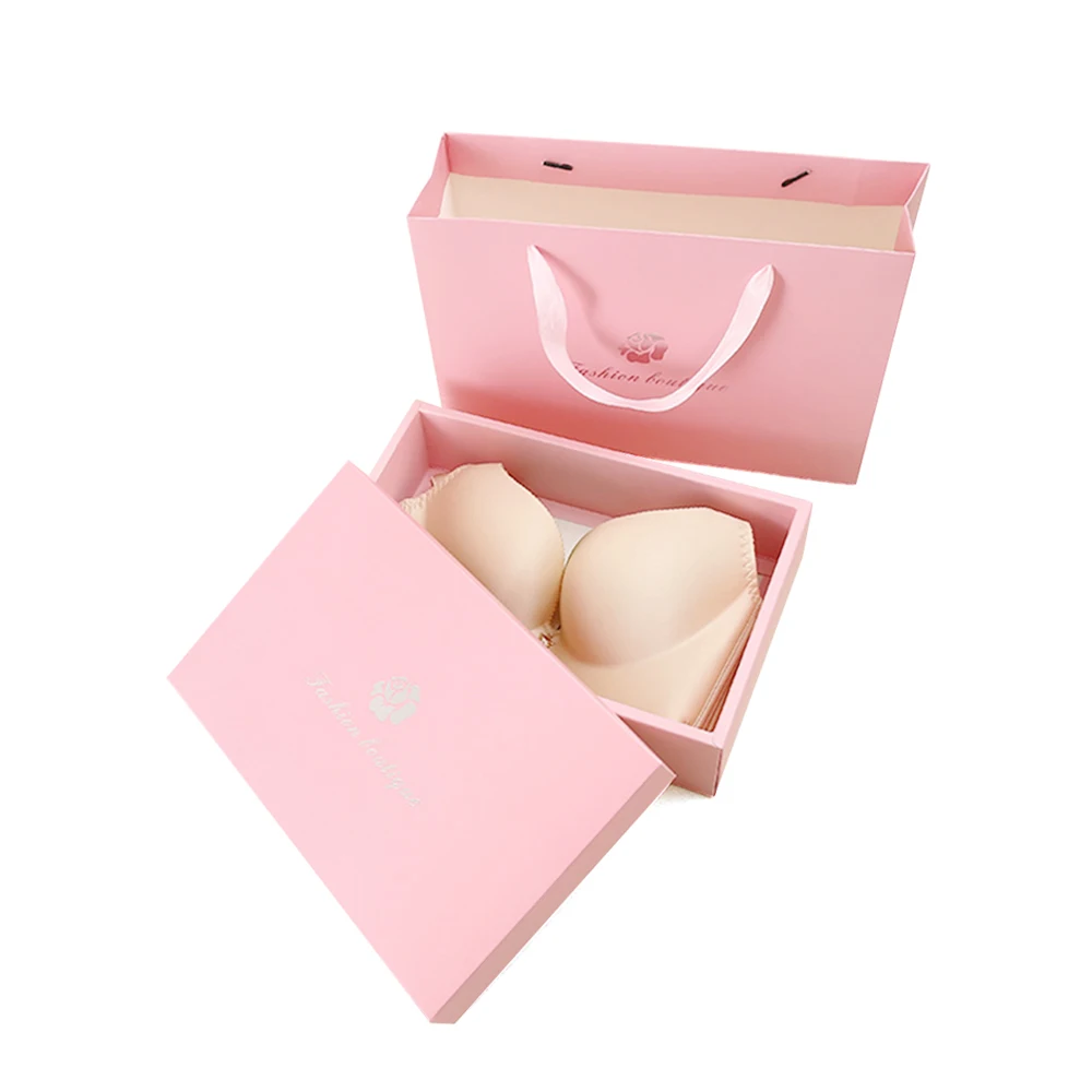
custom clothing bra underwear swimwear packing white paper box manufacturer 