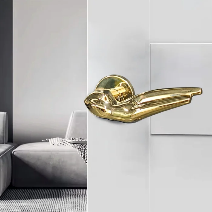 Luxurious Door Handle Zinc Alloy Lever mortise lock and cylinder full set Door Handles Luxury