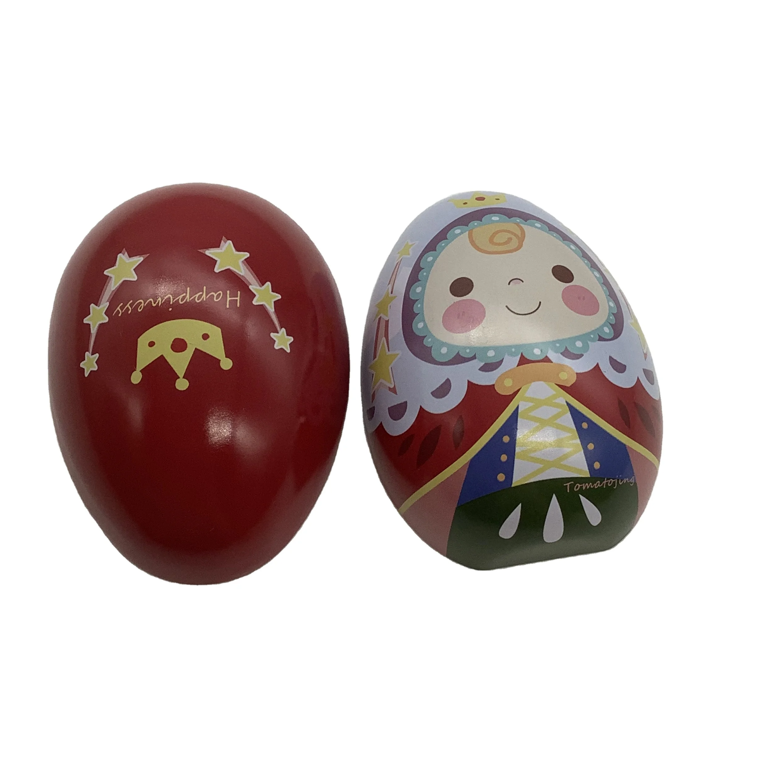 Egg Cartoon Figure Gift Tin Can Empty Tin Cans Sale Packing Metal Box