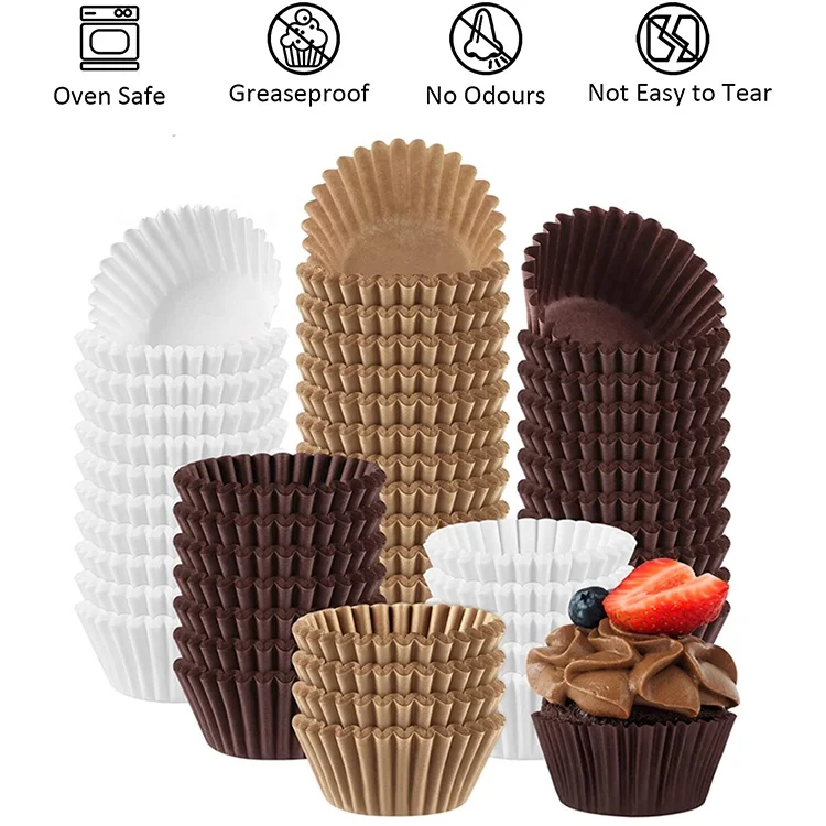 Guangzhou baking supplies disposable cupcake papers baking moulds white cupcake wrappers